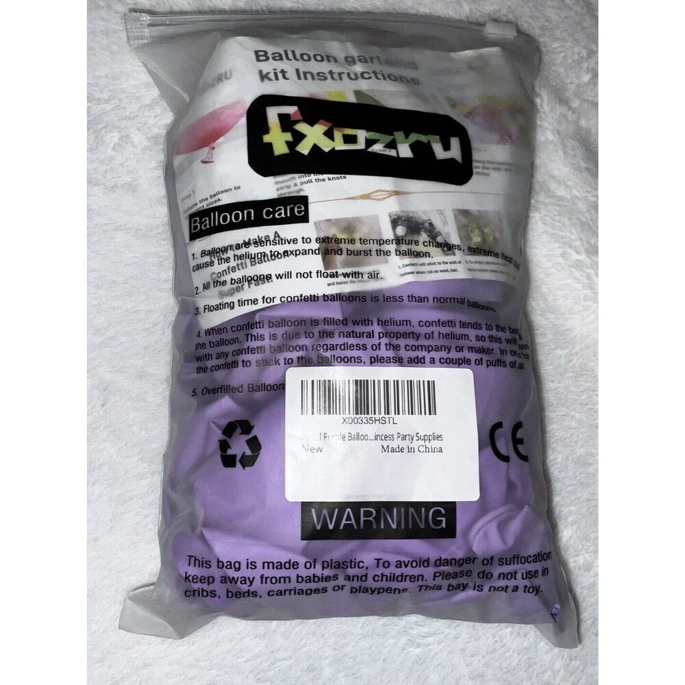 Balloon Garland Kit 114pcs. Pastel Purples 16 Feet Garland Kit By Fxozru New